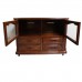 Rosewood TV Console Low Cabinet Natural Finish  - C C2307