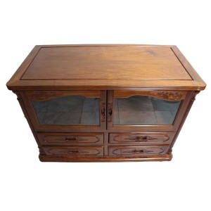 Rosewood TV Console Low Cabinet Natural Finish  - C C2307