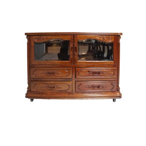 Rosewood TV Console Low Cabinet Natural Finish  - C C2307