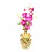 Ancient Vintage Satsuma Flower Vase Double sided With Golden Color Turtle Handles - CH14V-02