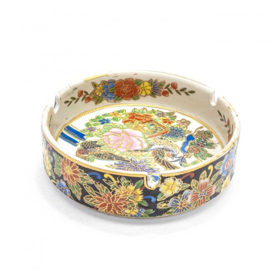 Chinese Oriental Design Round Astray Flower & Bird Design Big - CHRDASHTR-003