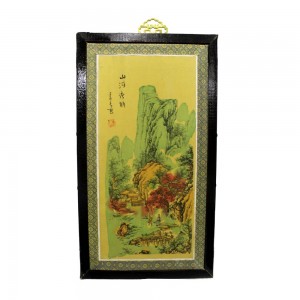Oriental Water Painting Hand Painted Ancient Drawings On Cloth With Wooden Frame - CHWH-01
