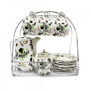 Ceramic Modern Stylish Printed Tea Serving Set 15 Pc Set  LKJT-CF01