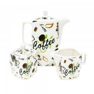 Ceramic Modern Stylish Printed Tea Serving Set 15 Pc Set  LKJT-CF01