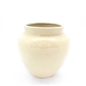 Asian Art Hand Crafted Bowl Shape Pink Flower Vase  -  GY6V-01