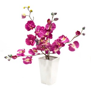 White Porcelain Planter Flower Vase V Shape  - GY8V-01