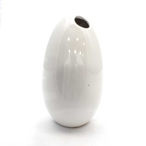 White Porcelain Planter Flower 8" Vase  Egg Shape  - GY8V-02
