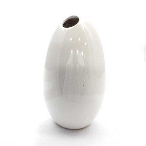 White Porcelain Planter Flower 8" Vase  Egg Shape  - GY8V-02