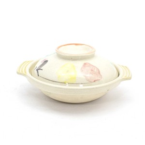 Vintage Style Porcelain Bowl With Lid for Home Decor 7" Dia Beige - GYBOWL-07