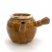 Ancient Asian Style Porcelain Side-Handle Teapot Or Yokode Kyusu Caramel Brown Color - GYTP02