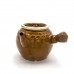 Ancient Asian Style Porcelain Side-Handle Teapot Or Yokode Kyusu Caramel Brown Color - GYTP02
