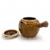 Ancient Asian Style Porcelain Side-Handle Teapot Or Yokode Kyusu Caramel Brown Color - GYTP02