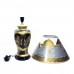 Porcelain Table Lamp with Shade For Bedroom Golden Dark Brown HLNT-05