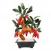 Hot Pepper Artificial Jade Plant Tree Bonsai Stone Gemstone Leaves Red Chilli Vegetables - CP2017-NHJ2