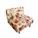 Single Seater Sofa Cum Bed Floral Design White Color - MDF MR802