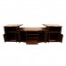 Rosewood 3 Section TV Unit Pillar Design Natural Finish YS-628