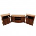 Rosewood 3 Section TV Unit Pillar Design Natural Finish YS-628