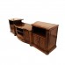 Rosewood 3 Section TV Unit Pillar Design Natural Finish YS-628