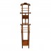 Mother Of Pearls Inlaid Rosewood Floor Standing Clothing Organizer Coat Hat Rack Cloth Hangers Display Rack  Natural Finish - LK 95-0013
