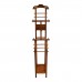 Mother Of Pearls Inlaid Rosewood Floor Standing Clothing Organizer Coat Hat Rack Cloth Hangers Display Rack  Natural Finish - LK 95-0013
