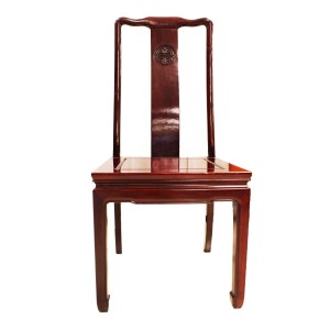 Carved Rosewood Oriental Dining Room Chair Longevity Symbol  Cheryy Red - LK-DCH01