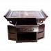 Dark Cherry Rosewood Chinese Altar Cabinet Grape Carvings With Mother Of Pearl Inlaid - LK 0000154 C3.5