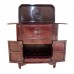 Solid Rosewood Flip Top Bar Cabinet Longevity Symbol Dark Cherry Finish - LK02/000141