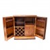 Solid Rosewood Flip Top Bar Cabinet Handmade Grape Carvings With Natural finish - LK02/000221