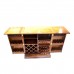 Solid Rosewood Flip Top Bar Cabinet Handmade Grape Carvings With Natural finish - LK02/000221