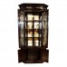 Rosewood Diamond Shape Display Cabinet with Mother of Pearls Inlay Dark Cherry Finish - LK04000954C3.5