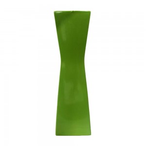 Asian Art Handmade 19" Porcelain Flower Vase  Curvy Design Green - LK19V01