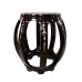 Solid Rosewood Large Drum Stool with Mother of Pearls Inlaid Dark Cherry - LK20/00054L