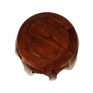 Solid Rosewood Large Drum Stool Handpolished Wood Grains Natural Finish - LK20/00056NL