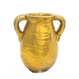 Gold Antique Type Pottery Water Jug Planter Vase For Home Decor Golden Finish - LKANTIQUEV01