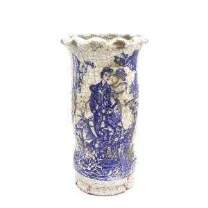 Antique Type Pottery Planter Flower Vase For Home Decor Antique Collection Blue 
