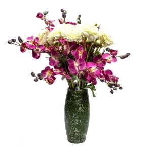 Antique Type Pottery Planter  Flower Vase For Home Decoration Aged Look for Antique Collection Green  - LKANTIQUEV03