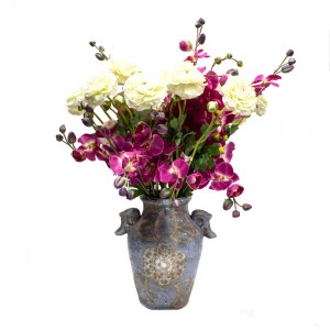 Antique Type Pottery Planter Flower Vase For Home Decoration Aged Look for Antique Collection Blue  - LKANTIQUEV04