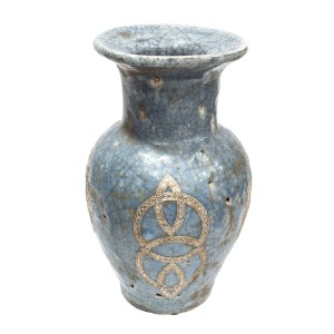 Antique Look Pottery Planter Flower Vase For Home Decoration And Antique Collection Blue  - LKANTIQUEV05