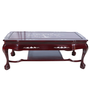 Dark Cherry Mother of Pearl Inlaid Rosewood Royal Palace Coffee Table - LK B5