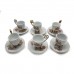 China vintage Iridescent Footed Gold Cut-out Tea Cup Set - LKJW129