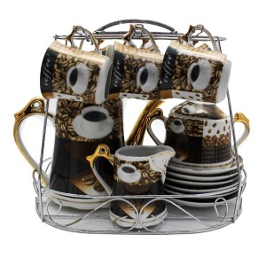 Ceramic Traditional Tea Serving Set 15 Pc Set - LKJW20242