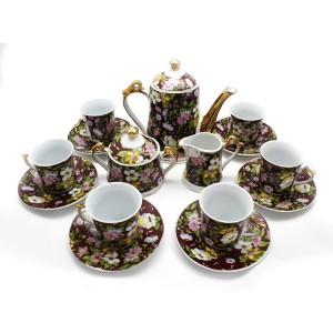 Ceramic Traditional Tea Serving Set 15 Pc Set - LKJW980499