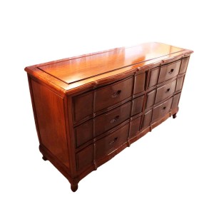 Natural Finish Rosewood Chinese Sideboard 6 Drawers- LPK BUFFET 01