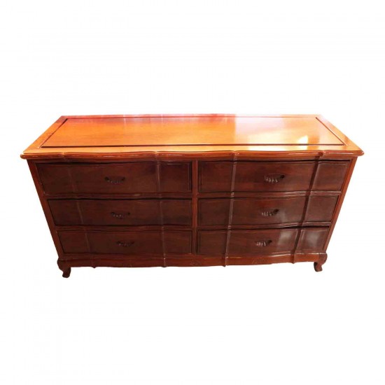 Natural Finish Rosewood Chinese Sideboard 6 Drawers- LPK BUFFET 01