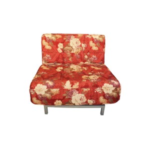 Single Seater Sofa Cum Bed Floral Design Red Color - MDF MR802