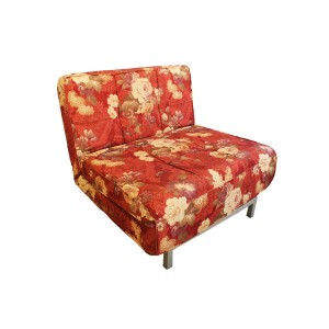 Single Seater Sofa Cum Bed Floral Design Red Color - MDF MR802