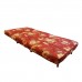 Single Seater Sofa Cum Bed Floral Design Red Color - MDF MR802