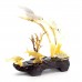 Artificial Jade Ocean Life Shrimps & Fish On Wooden Platform Small - NS-JADESEACR02