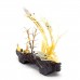 Artificial Jade Ocean Life Shrimps & Fish On Wooden Platform Small - NS-JADESEACR02