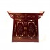 LK 20/000211/3.5 Rosewood Altar Cabinet 2 Drawer 2 Door with Inlaid Mother of Pearls Mahogany Finish